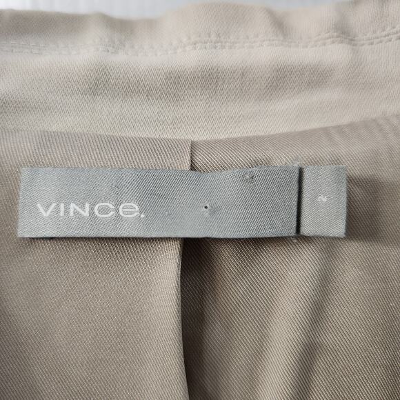 VINCE Blazer 2 Tan Office Classic Business Career Preppy Work Quiet Luxury - Picture 3 of 9